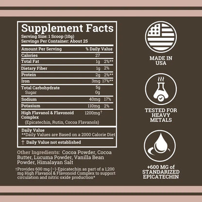 Supercharged Cocoa Flavanols + Flavonoids 1200MG