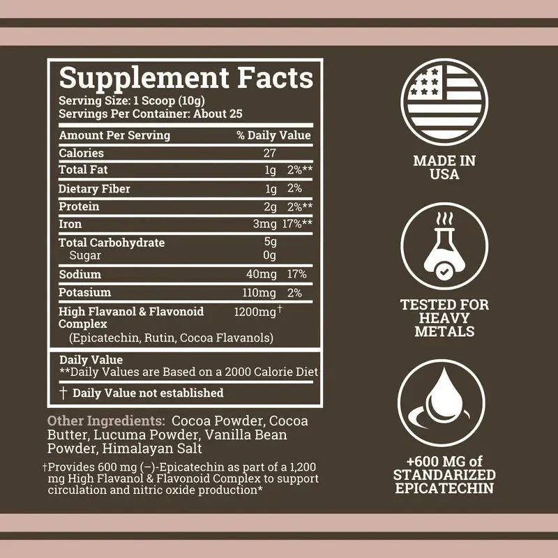 Supercharged Cocoa Flavanols + Flavonoids 1200MG - Official CRWN