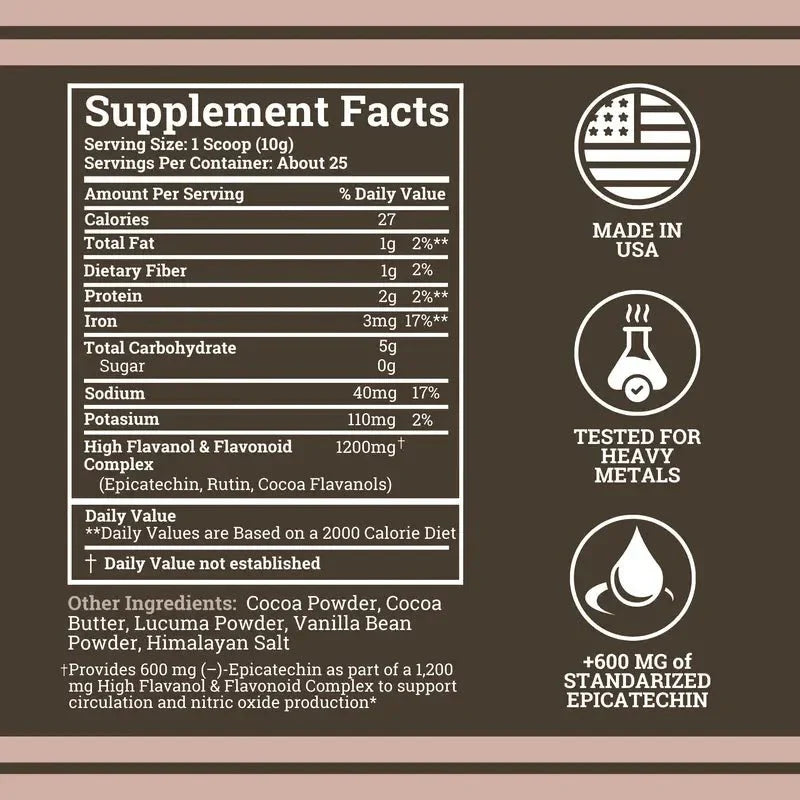 Supercharged Cocoa Flavanols + Flavonoids 1200MG - CRWN